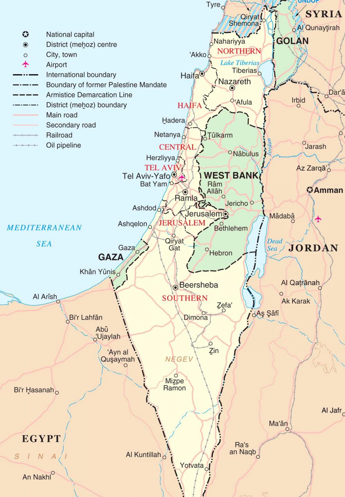 이스라엘의 지도 관광