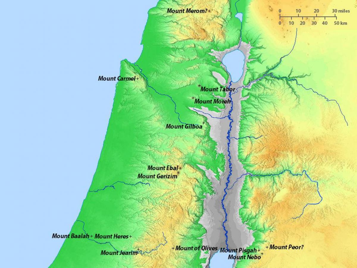 이스라엘의 지도 산