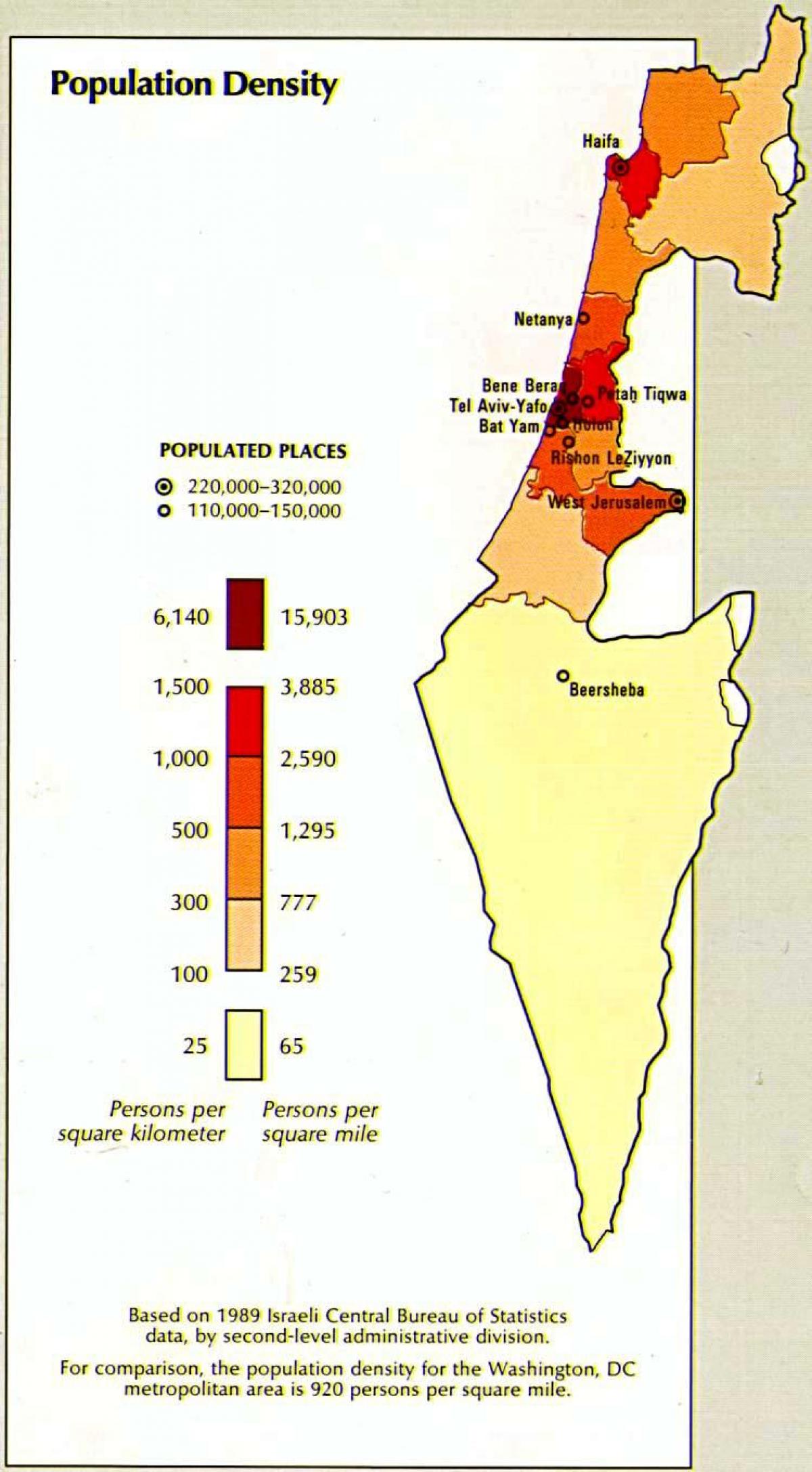 이스라엘의 지도 인구