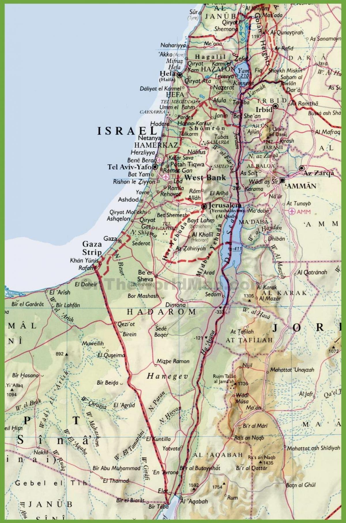 이스라엘 도시 지도