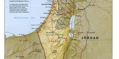 이스라엘의 지도 geography 