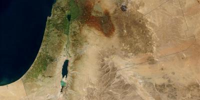 이스라엘의 지도 satellite 