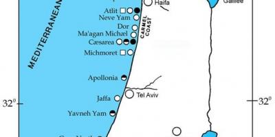 이스라엘의 지도 ports
